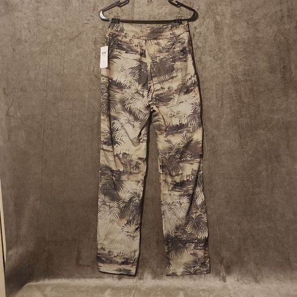 GUESS Lidia Printed Pants Caribe Breath Green Combo Small - Picture 5 of 5